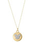 Фото #3 товара Disney cubic Zirconia Mickey Mouse Disc 18" Pendant Necklace in 18k Gold-Plated Sterling Silver