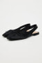 Satin ballet flats with bow detail