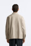 Фото #3 товара Куртка-рубашка ZARA из хлопка и льна