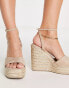 Фото #3 товара ASOS DESIGN Wide Fit Tasha espadrille wedges in beige