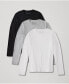 Фото #1 товара Organic Cotton Cool Stretch Long Sleeve Crew Undershirt 3-Pack