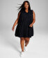Фото #1 товара Trendy Plus Size Tiered Swing Dress