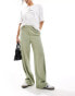 Object wide leg trousers in tea green Зеленый, 34 - фото #1