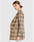 ფოტო #2 პროდუქტის Women's Women Too Cool For Work Plaid Blazer