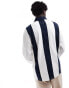 Фото #2 товара Tommy Jeans archive rugby shirt in white and navy stripe