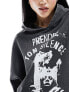 ASOS DESIGN oversized hoodie with indie band graphic in black