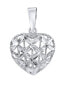 Фото #1 товара Romantic pendant in the shape of a heart made of white gold SILVEGOB15003GW