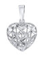 Romantic pendant in the shape of a heart made of white gold SILVEGOB15003GW