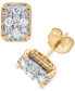 ფოტო #1 პროდუქტის Diamond Cluster Stud Earrings (1/2 ct. t.w.) in 14k Gold