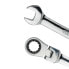 JBM Set of 7 articulated combination wrenches with ratchet