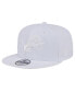 Фото #1 товара Men's Detroit Lions Main White on White 9Fifty Snapback Hat
