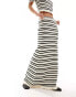 Фото #2 товара ASOS DESIGN knitted maxi skirt in textured stripe