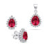 Charming Silver Jewelry Set with Zircons SET226WR (Earrings, Pendant)