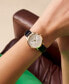 ფოტო #4 პროდუქტის Women's Ultra Slim Bee Black Leather Watch 28mm