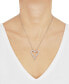 ფოტო #2 პროდუქტის Lab Grown Diamond Heart Pendant Necklace (2 ct. t.w.) in 14k White Gold, 16" + 2" extender