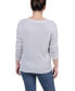 ფოტო #2 პროდუქტის Women's Long Sleeve Ribbed Henley Top