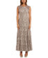 ფოტო #1 პროდუქტის Women's Long Embellished Illusion-Detail Lace Gown