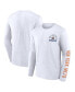 Men's White New York Mets Pressbox Long Sleeve T-shirt Белый, 5XL - фото #1