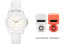 Фото #1 товара Часы женские ARMANI EXCHANGE AX7126L Белый 40мм - кварцевый механизм, силиконовый ремешок