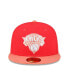 ფოტო #4 პროდუქტის Men's Red, Peach New York Knicks Tonal 59FIFTY Fitted Hat