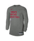 Men's and Women's Heather Gray Toronto Raptors 2023/24 Legend On-Court Practice Long Sleeve T-shirt