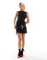 Фото #1 товара COLLUSION tailored asymmetric hem mini dress with zip detail