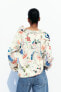 Фото #4 товара Рубашка из сатина с цветочным принтом ZARA
