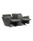 Фото #4 товара White Label Nadia 76" Double Glider Reclining Loveseat with Center Console