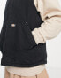 Dickies duck canvas vest jacket in stone washed black