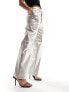 Sister Jane Deco metallic trousers in light gold M - фото #1