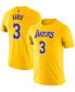 Фото #2 товара Men's Anthony Davis Gold Los Angeles Lakers Diamond Icon Name Number T-shirt