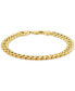 Фото #6 товара Miami Cuban Link 7-1/2" Chain Bracelet (7mm) in 10k Gold