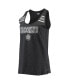 Фото #3 товара Women's Heather Black Brooklyn Nets Scoop-Neck Racerback Tank Top