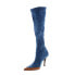 Фото #8 товара Diesel D-Venus KBT Y02917-P4734-T6019 Womens Blue Canvas Knee High Boots
