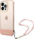 Guess Etui Guess GUHCP14XHGCOHP Apple iPhone 14 Pro Max różowy/pink hardcase Translucent Pearl Strap - фото #1