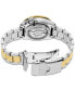 ფოტო #3 პროდუქტის Men's Automatic 5 Sports Two-Tone Stainless Steel Bracelet Watch 43mm