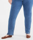 Фото #6 товара Plus Size High-Rise Straight-Leg Jeans, Created for Macy's