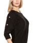 ფოტო #8 პროდუქტის Women's Rivet-Trim Dolman-Sleeve Sweater