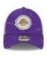 ფოტო #3 პროდუქტის Men's Purple Distressed Los Angeles Lakers Rally Drive Distressed Patch 9TWENTY Trucker Adjustable Hat