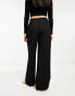 Фото #2 товара Miss Selfridge tailored wide leg trouser in black