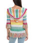 Фото #2 товара Rain + Rose Fringe Cardigan Women's