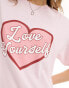 In The Style Love Yourself heart slogan t-shirt in pink