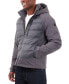 Men's Mixed-Media Full-Zip Hooded Jacket