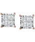 ფოტო #3 პროდუქტის Diamond Princess Cluster Stud Earrings (1 ct. t.w.) in 14k White, Yellow or Rose Gold