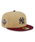 Фото #1 товара Головной убор бейсболка New Era New York Yankees 59FIFTY, цвета золото и кардинал