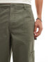 New Look relaxed carpenter trousers in dark khaki