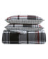 Фото #3 товара Normandy Plaid Micro Suede Reversible 3 Piece Duvet Cover Set, Full/Queen
