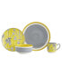 Sunny Floral 16 Pc. Dinnerware Set, Service for 4 Желтый, 16 Piece - фото #1