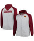 ფოტო #1 პროდუქტის Men's Heather Gray Washington Commanders Big and Tall Fleece Raglan Full-Zip Hoodie Jacket