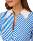 ფოტო #4 პროდუქტის Women's Striped Twist-Front Dress